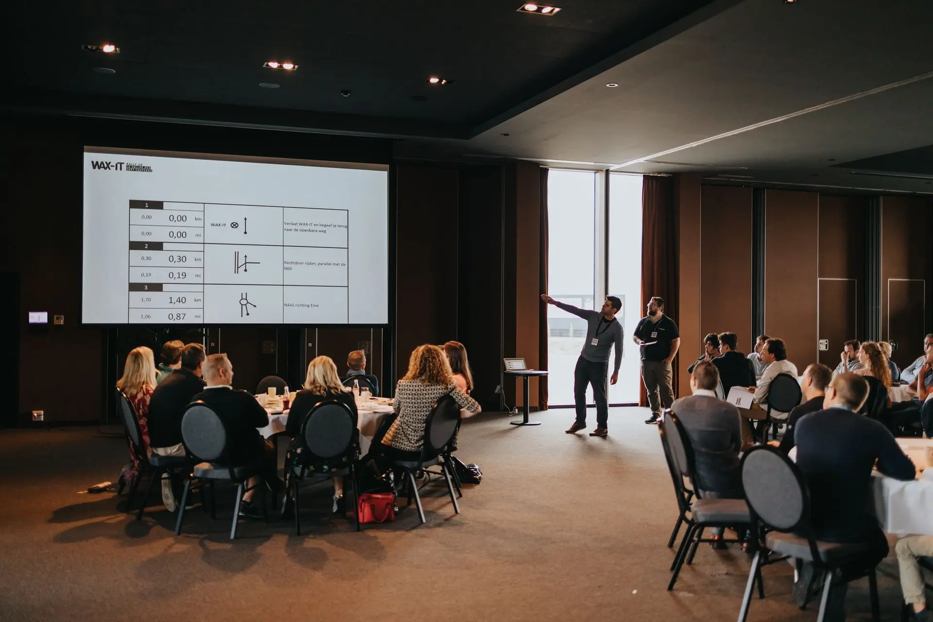 Pieter Jan from OpenRoads explaining road book workings