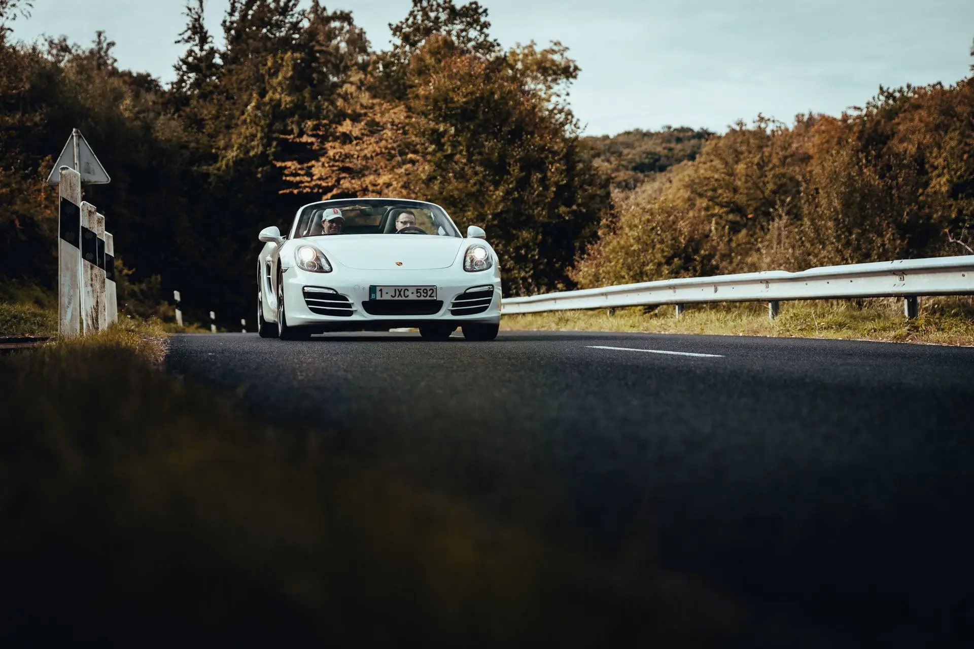 White Porsche Boxster