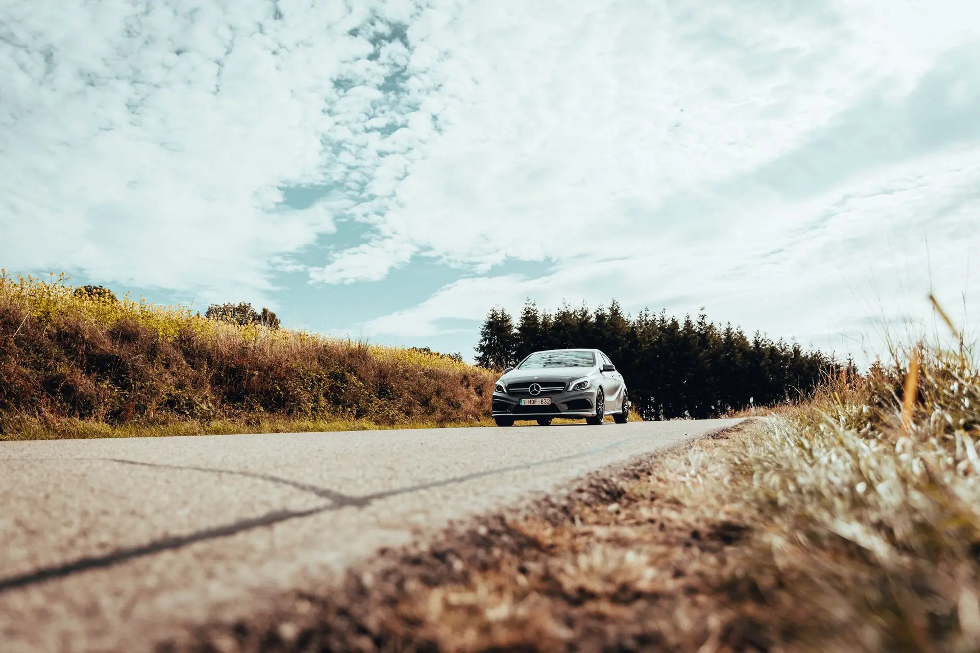Gray Mercedes-benz A45 AMG