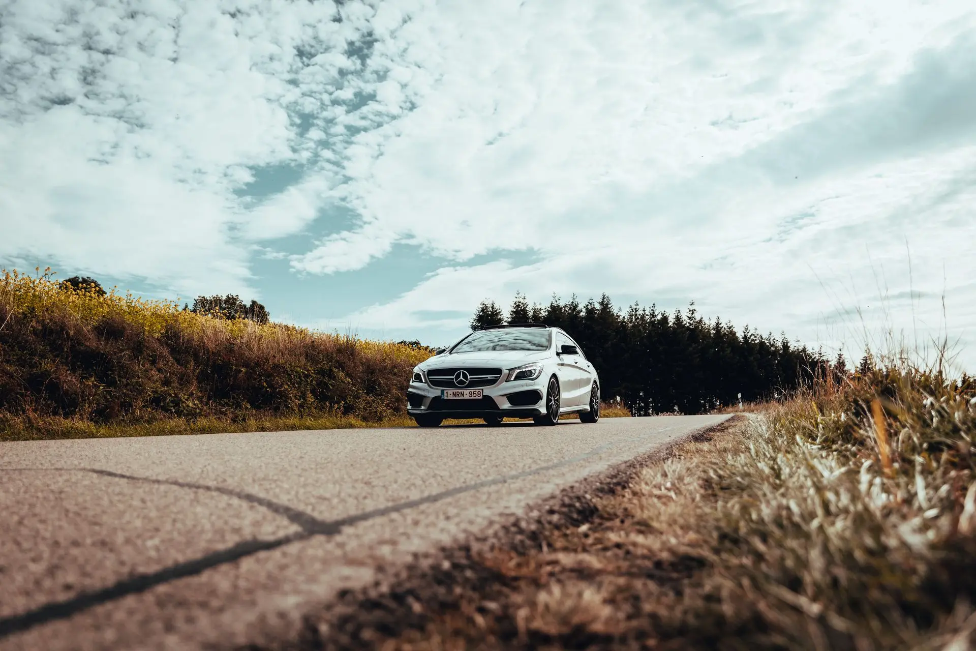 White Mercedes-Benz CLA 45 AMG