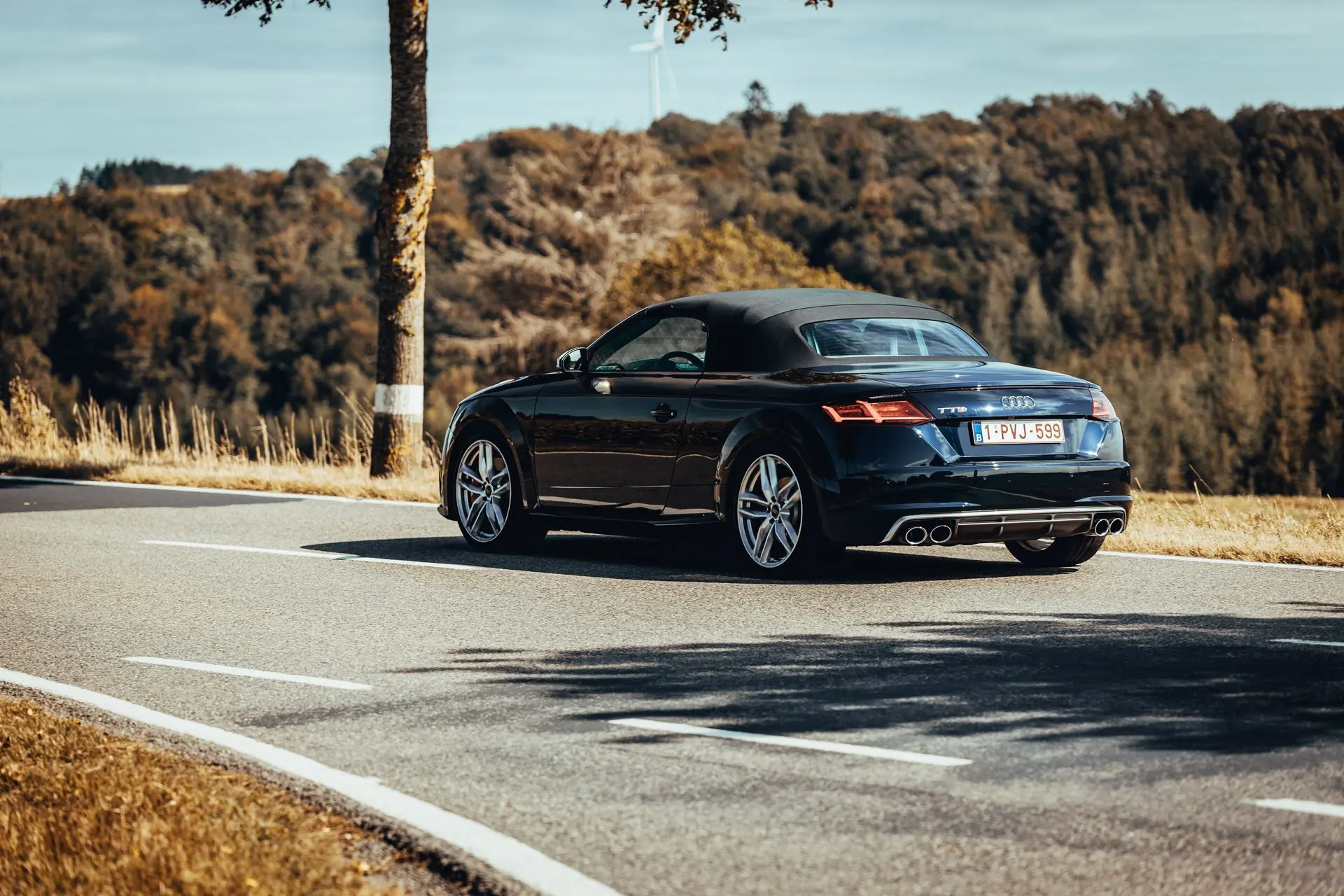 Audi TTS convertible in the country