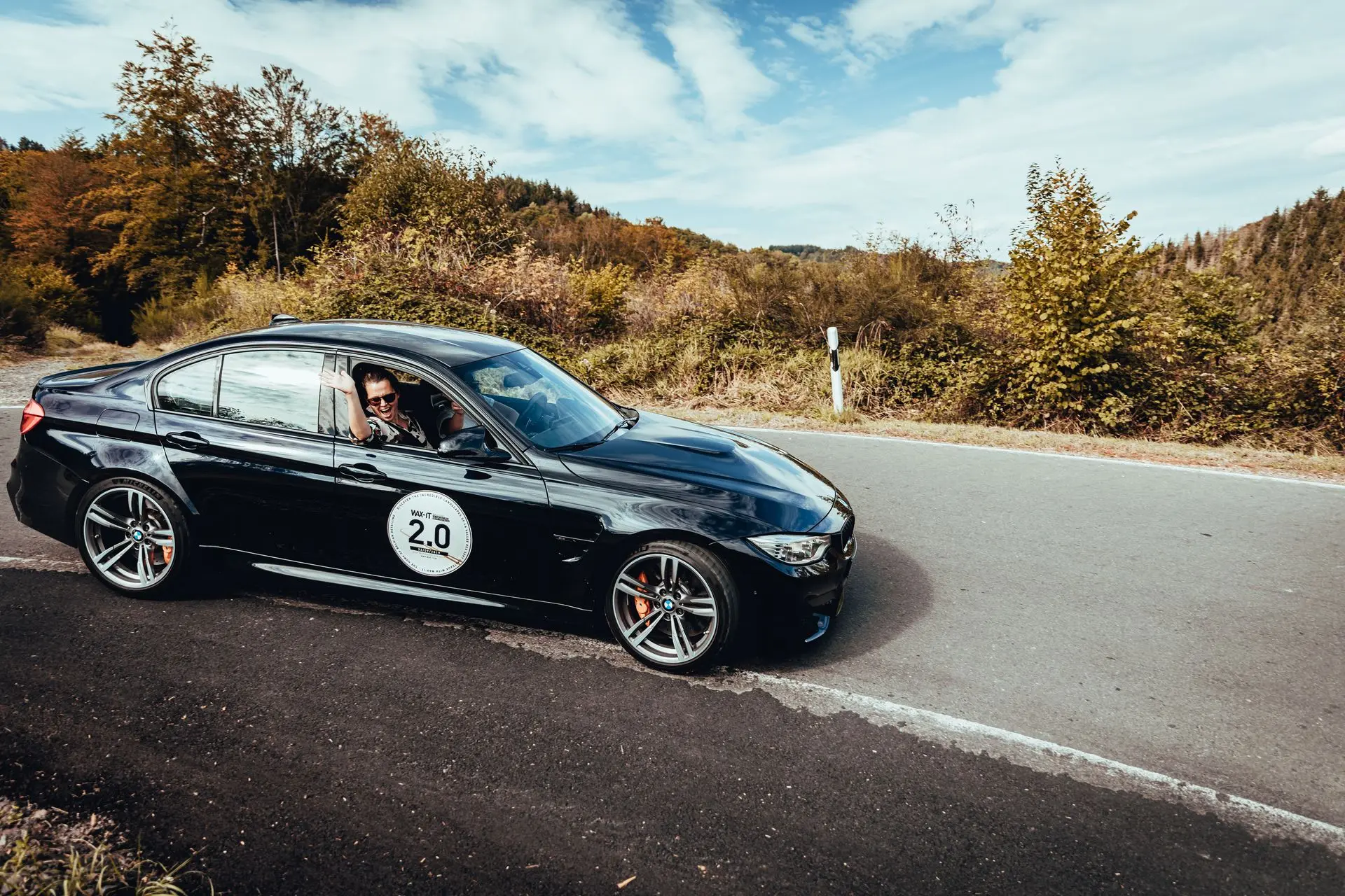 BMW M3 driving corner