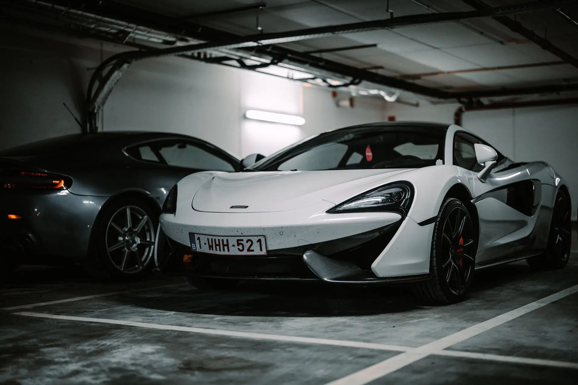 White Mclaren parked up