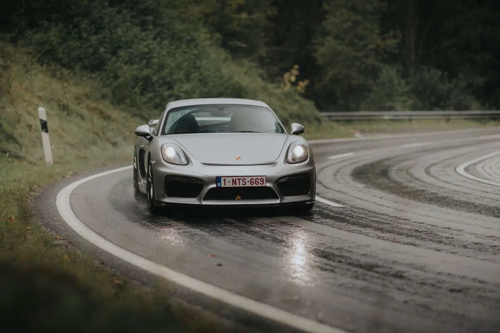 Gray Porsche Cayman