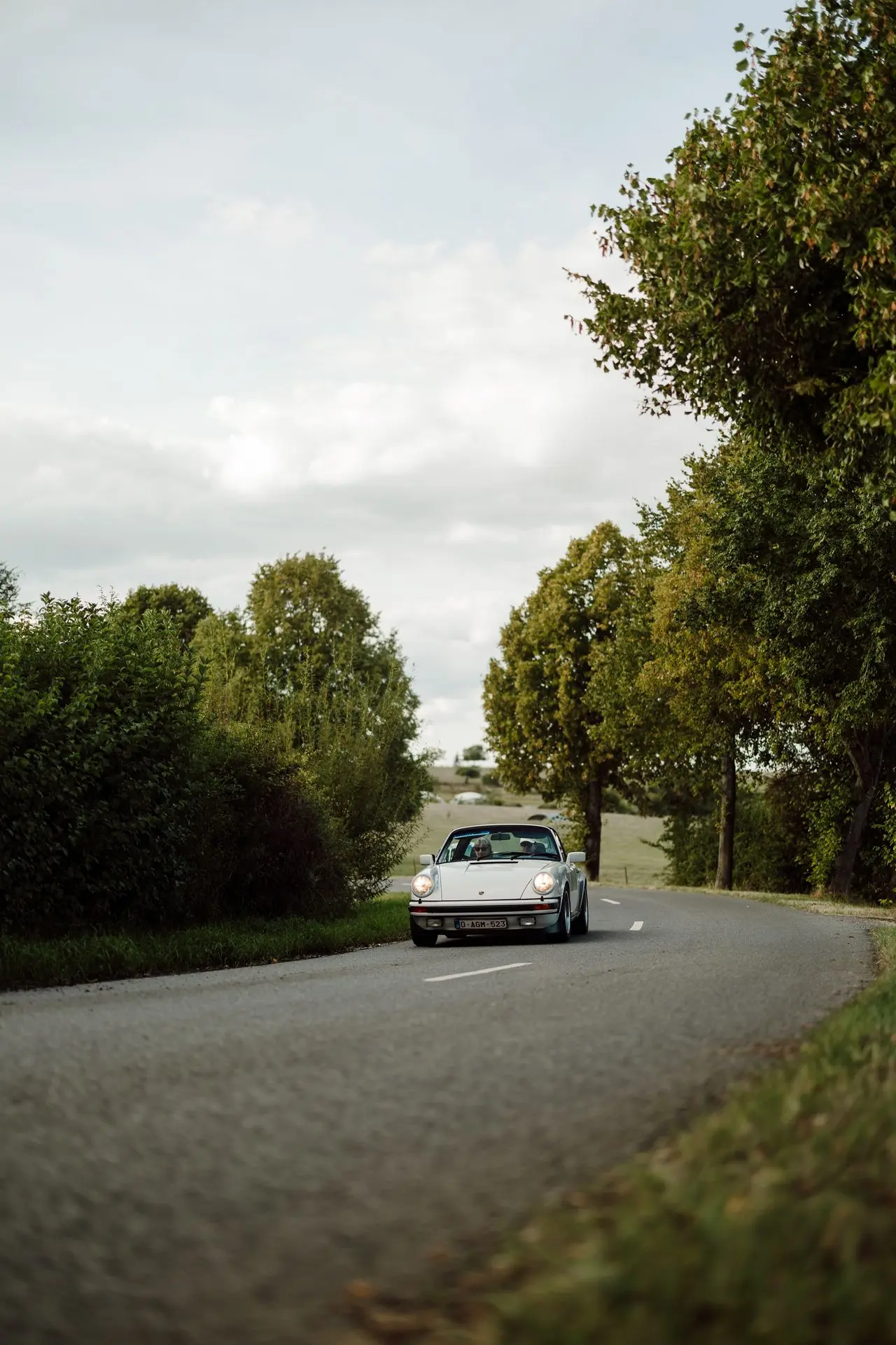 Classic white Porsche 911