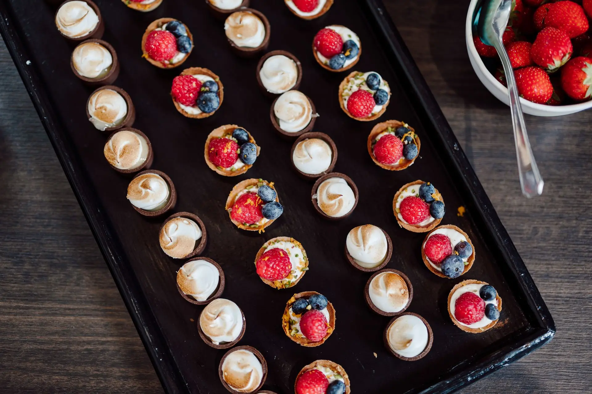 Tasty deserts with strawberry