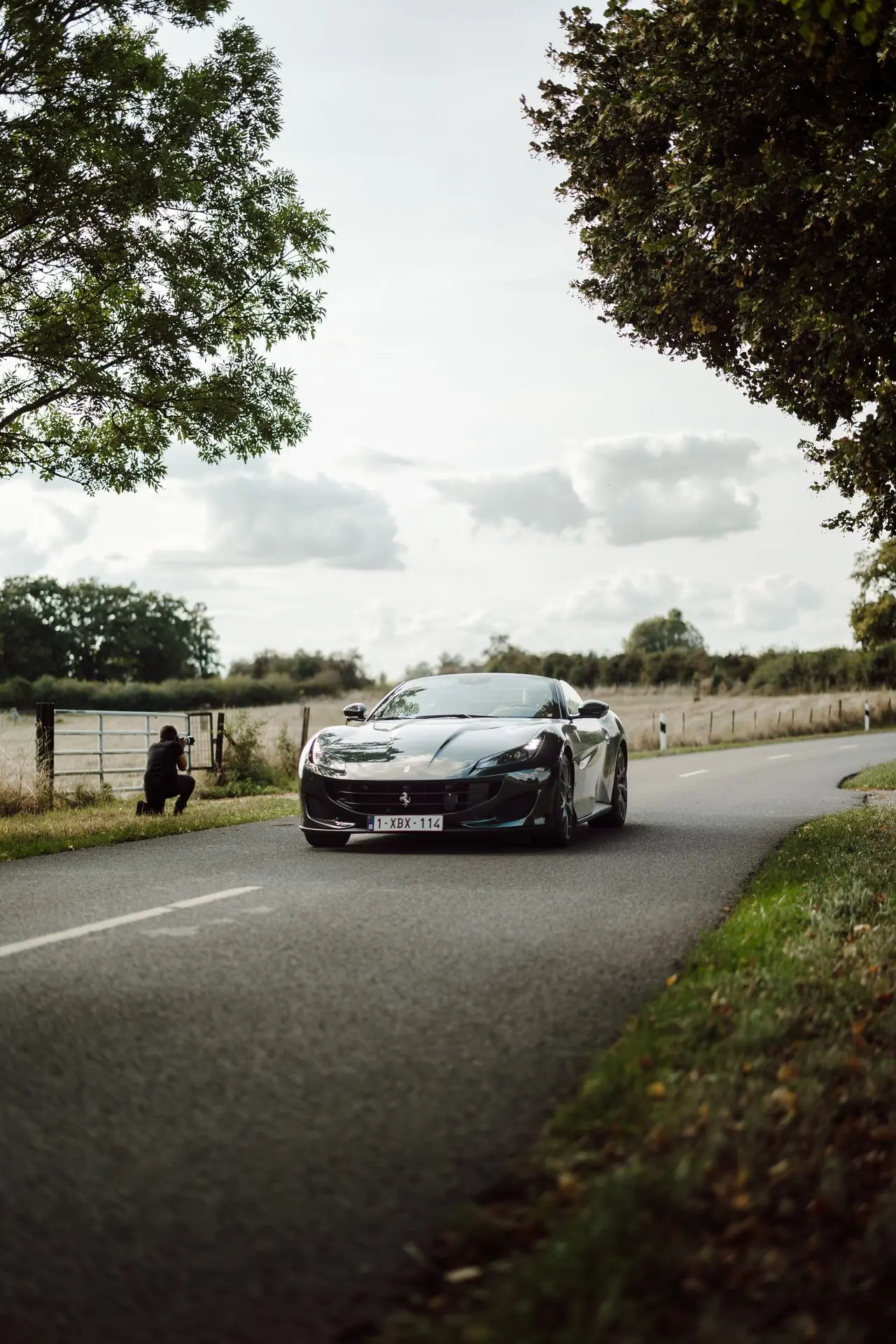 Ferrari being photographed